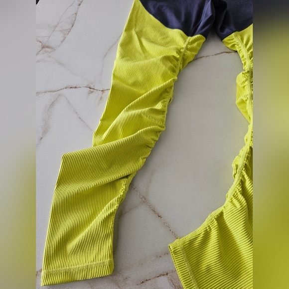 Zyia Active Neon Yellow Parallel Luxe Leggings Sz 4 - Picture 5 of 14